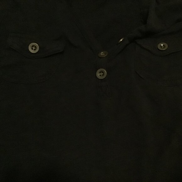 Black Button-Front Shirt – Woman’s - Picture 3 of 3